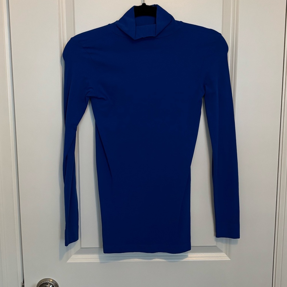 Tees by Tina Blue Long Sleeve Turtleneck Top - Sz. OS